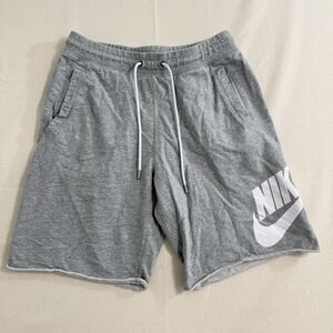 Nike Sportswear French Terry Shorts Fleece AT5267-063 Grey White Men's Medium